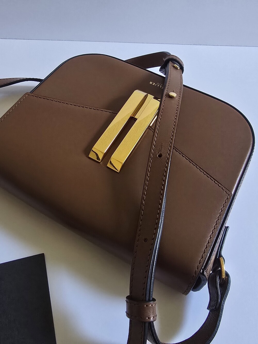DeMellier  Small Vancouver Leather Crossbody Bag Tan - Picture 8 of 11